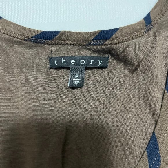 Theory Striped Wrap Dress Size P - Picture 8 of 8
